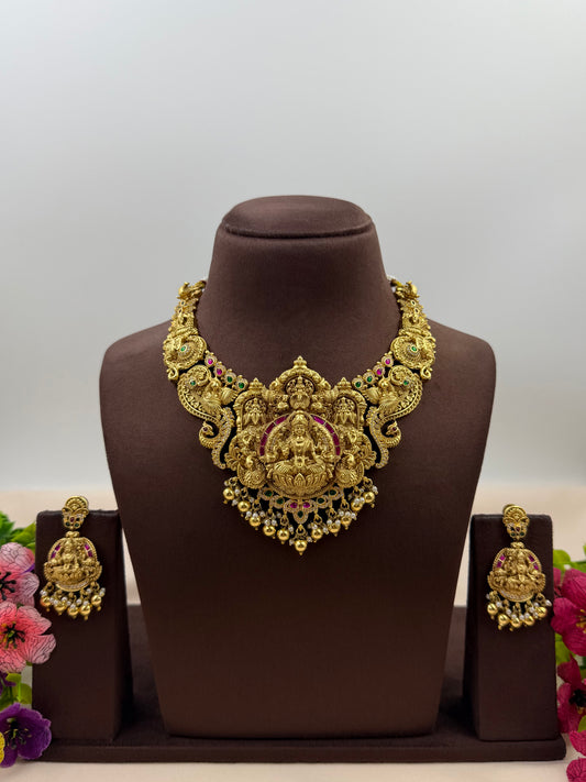 Ishani South Temple Necklace Set