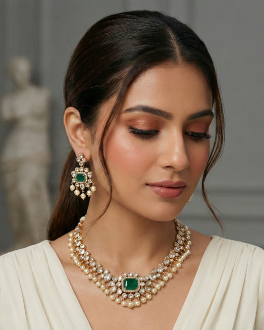 DELICATE MOTI VICTORIAN NECKLACE