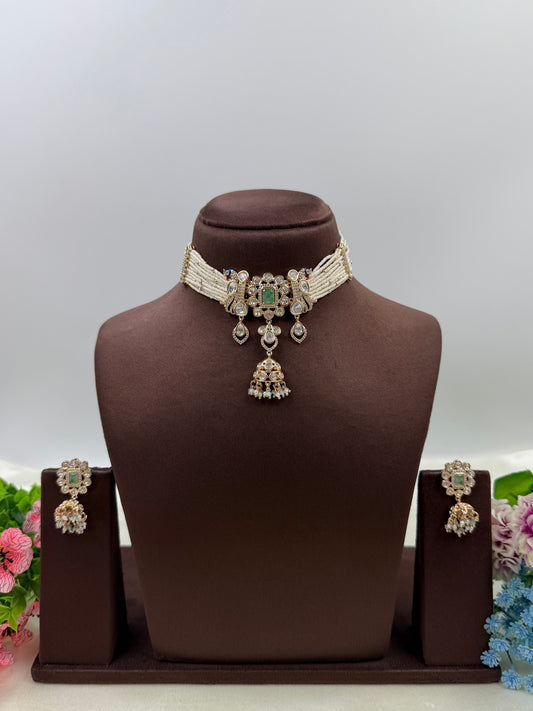 Isha Moissanite Choker Set