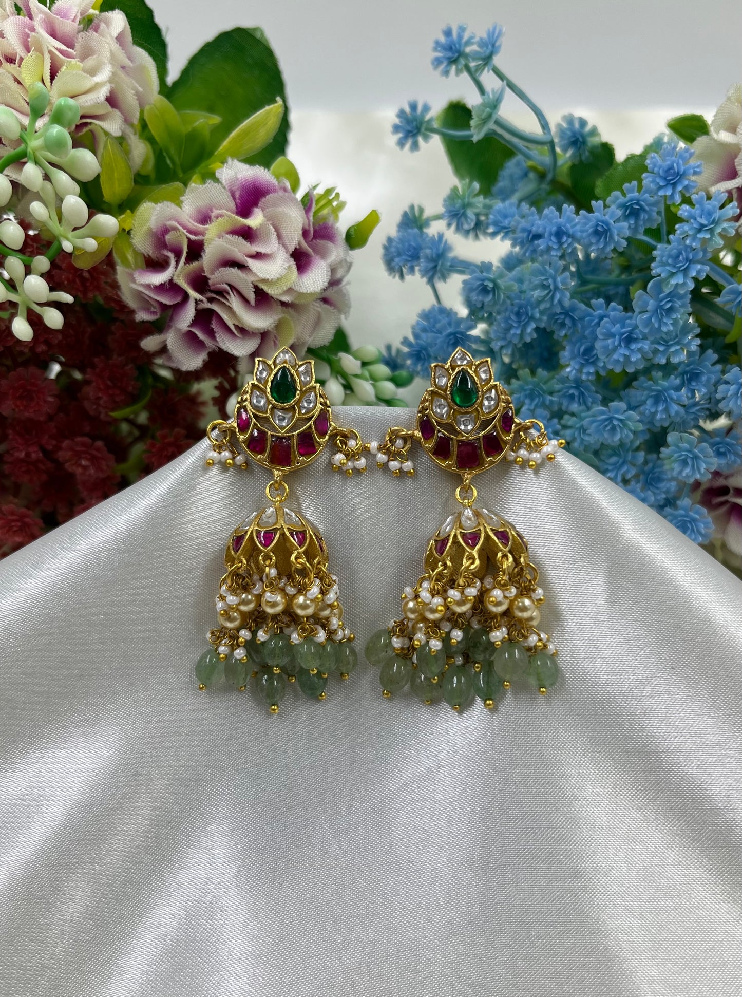 Ishana Jadau Pachi Kundan Jumka