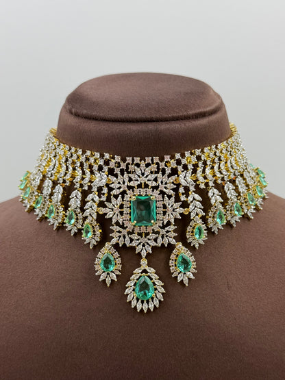 Maya American Diamond Two Tone Choke Necklace