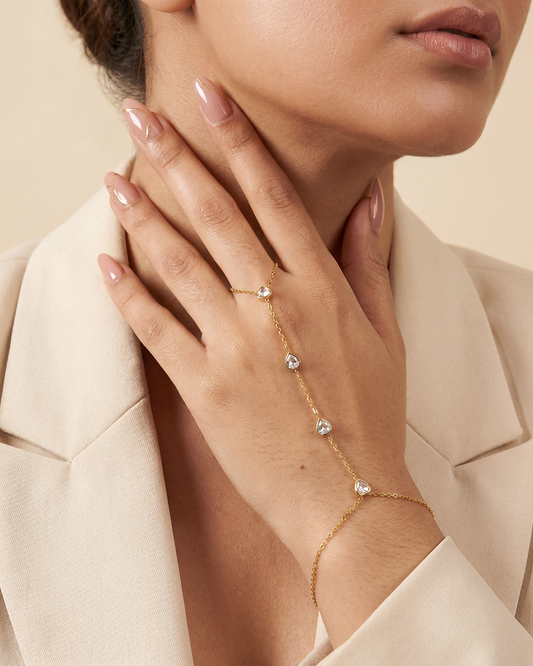 Teardrop Anti-Tarnish Stainless Steel Hand Chain (One Pis)