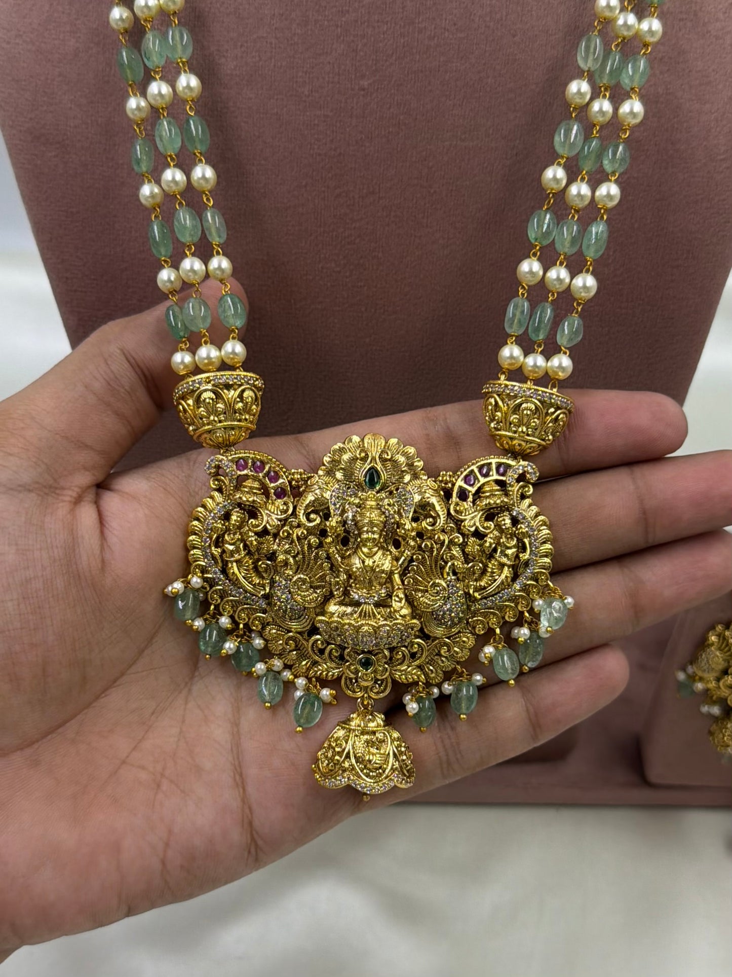 Diya South Indian Long Necklace Set