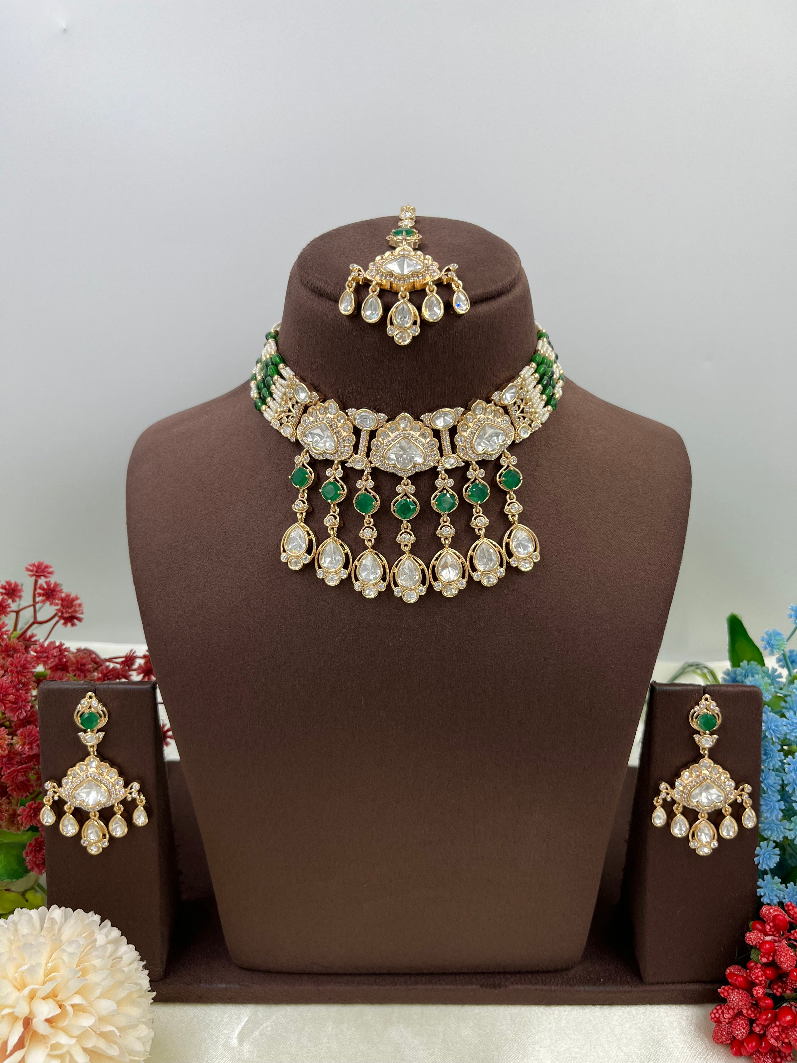 Ethereal Moissanite Kundan Choker – Kaushalya Art Jewellery