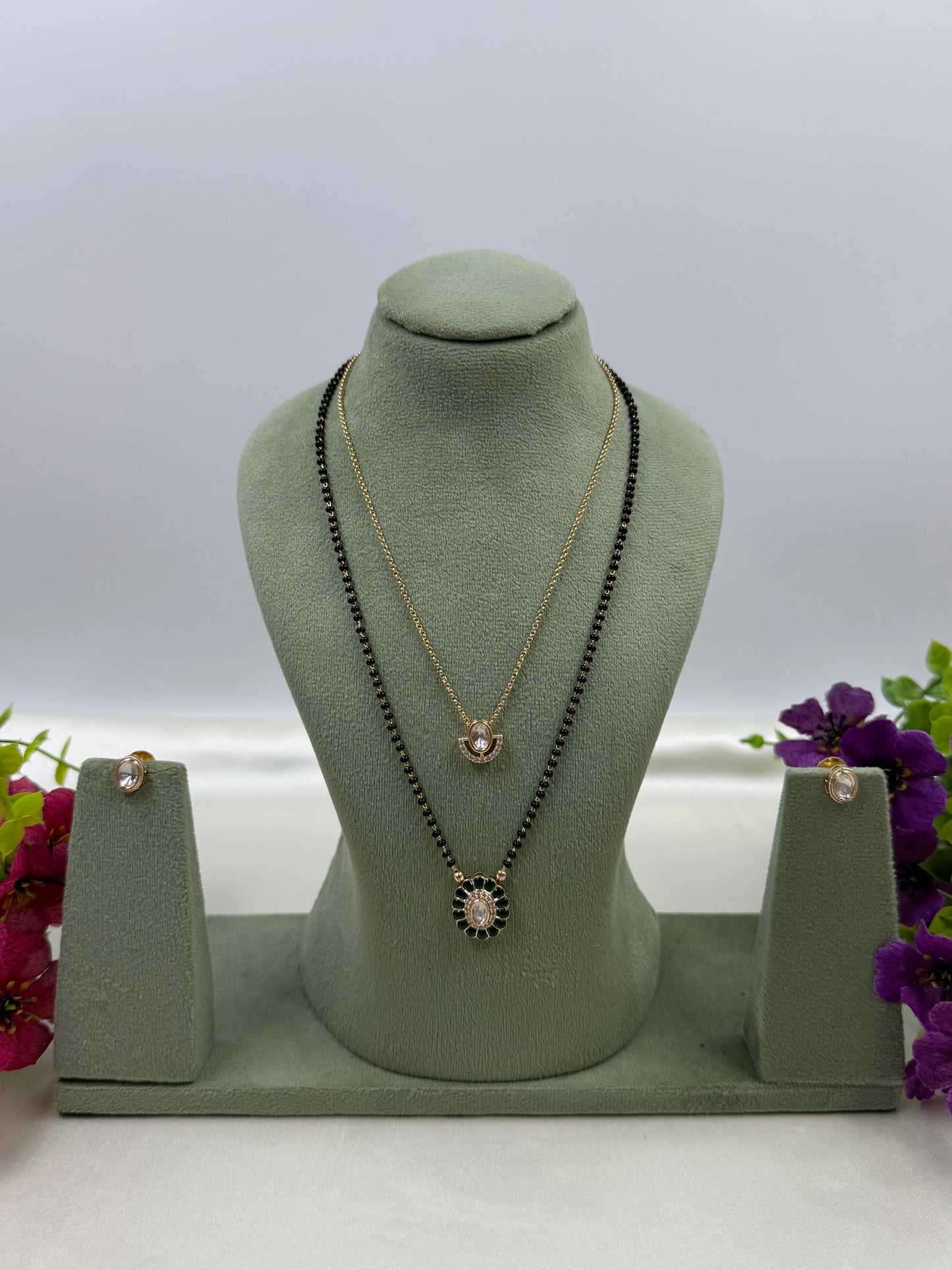 Black Beaded Double Layer Mangalsutra