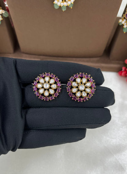 Maharani Royal Combo Moissanite Necklace.
