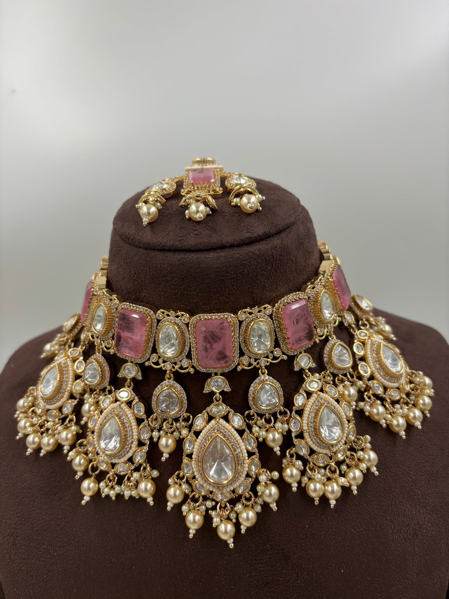 Mughal Meher Moissanite Kundan Necklace