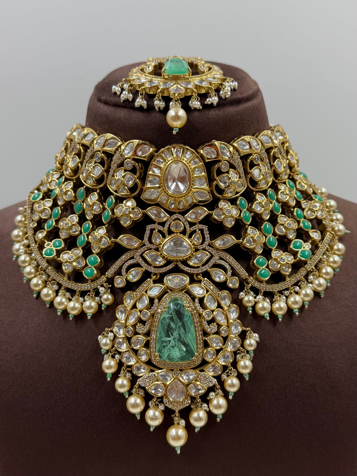 Ruhani Moissanite Choker Bridal Set