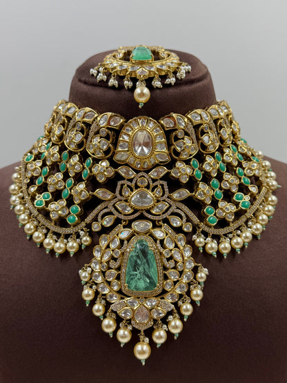 Ruhani Moissanite Choker Bridal Set