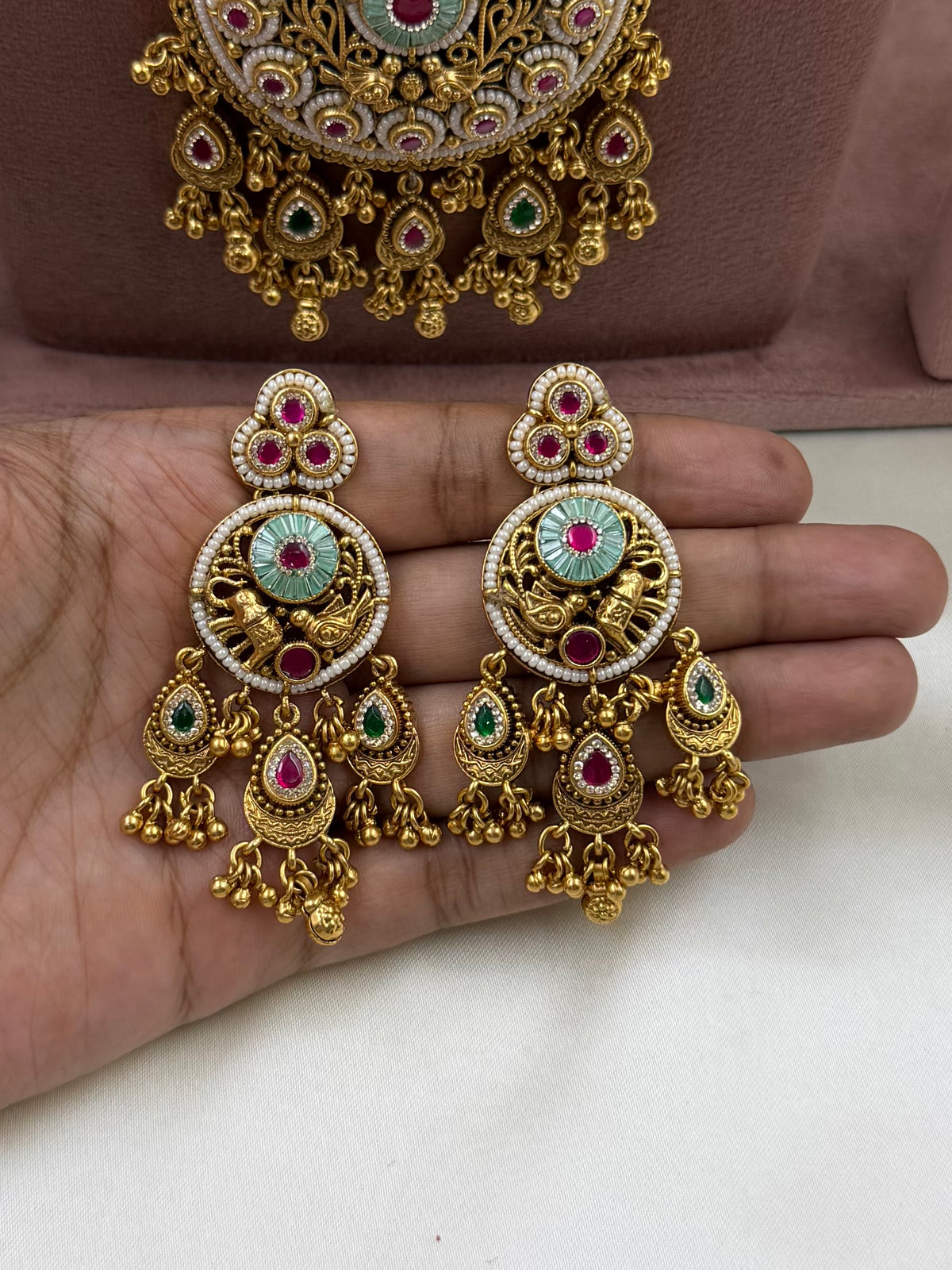 Pranali Heritage Chorski Combo Necklace Set