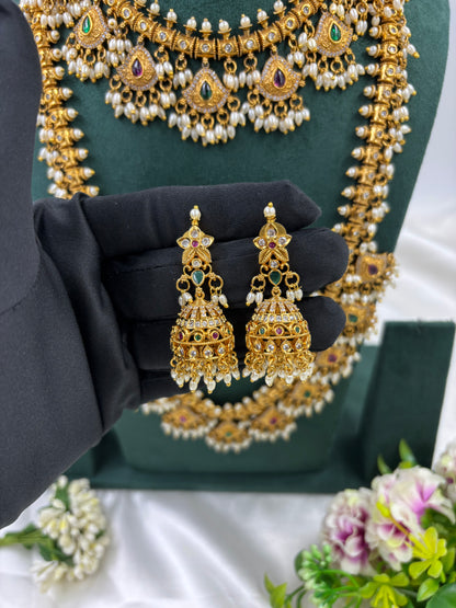 DEVI TRADITIONAL GOLD PLATED COMBO SET