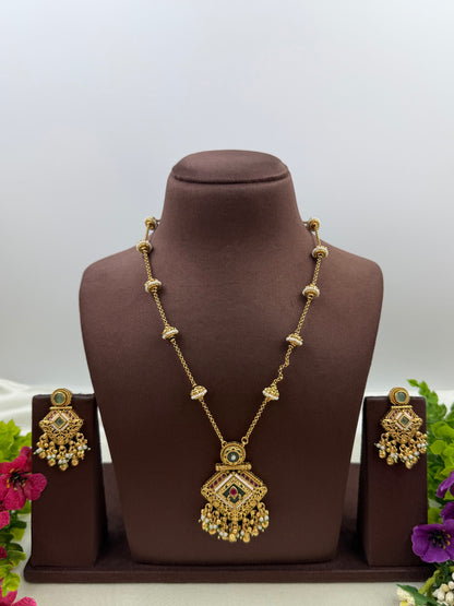 Maya Heritage Delicate Semi Long Necklace Set