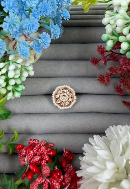 Amaze Premium Moissanite Kundan Fingering