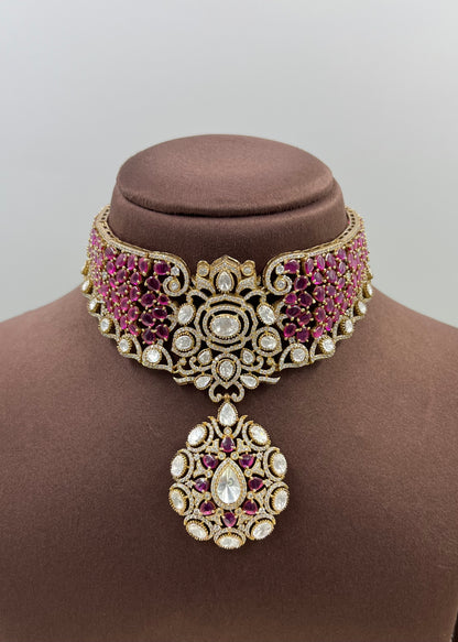 Veena Moissanite Choker Necklace