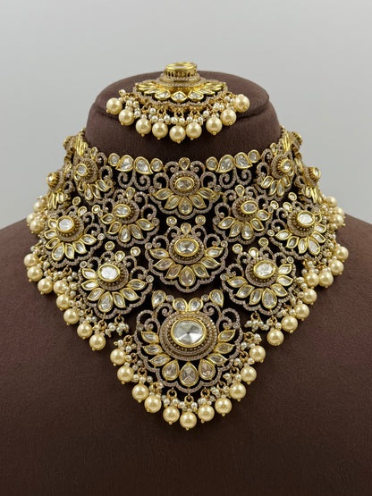 Chandrika Rajasthani Royal Pearl Choker Set