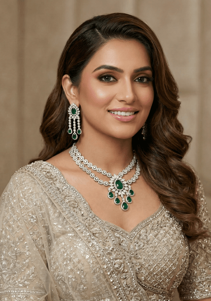 Diva Floral Drop Necklace Set