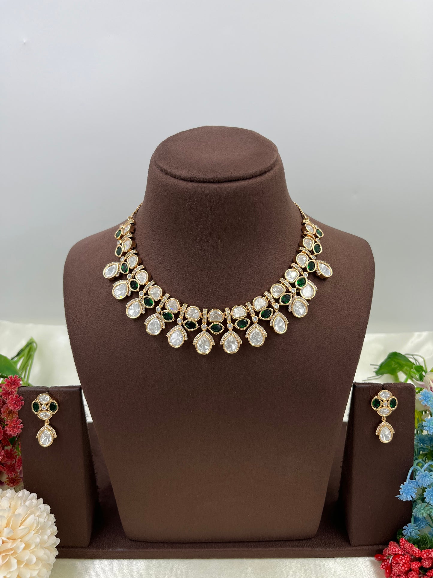 Laurita Moissanite Kundan Necklace