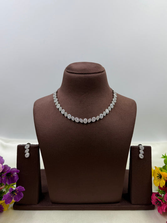 Alyssa American Diamond Delicate Necklace
