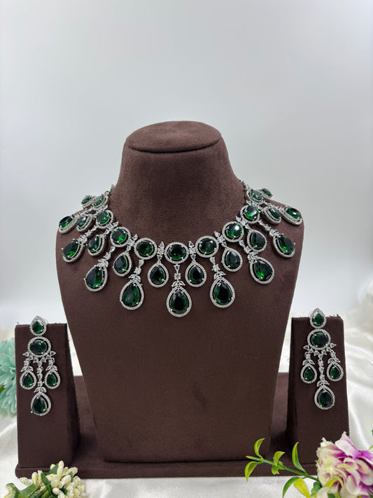 LISA AMERICAN DIAMOND PREMIUM NECKLACE SET
