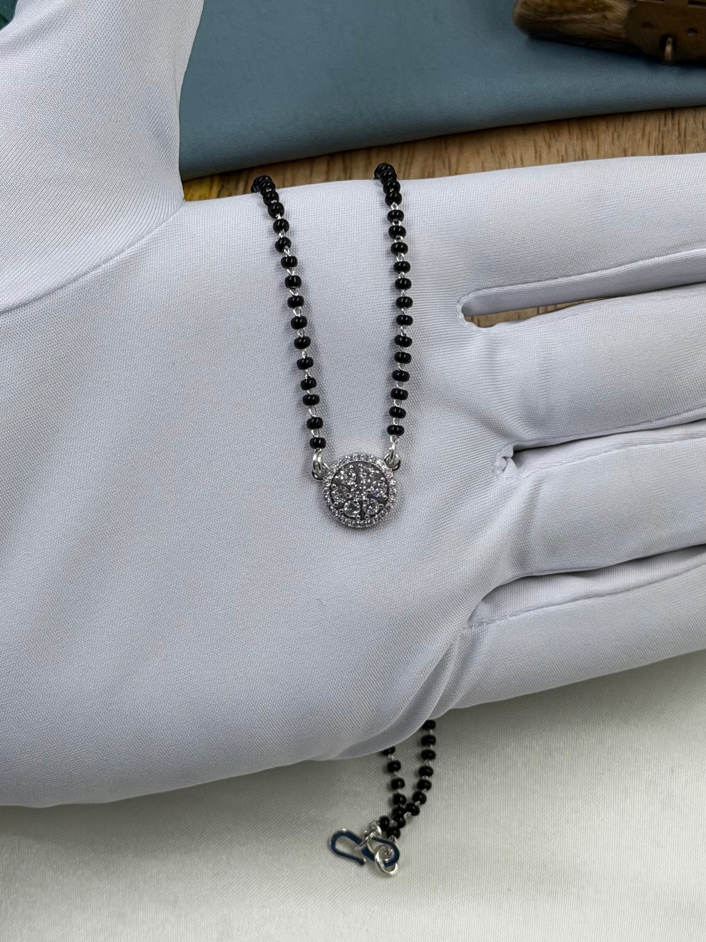 Round Shaped Silver Mangalsutra