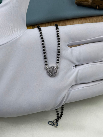 Round Shaped Silver Mangalsutra