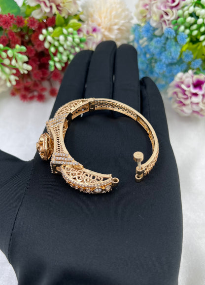 Royal Moissanite Kundan bracelet (Openable)