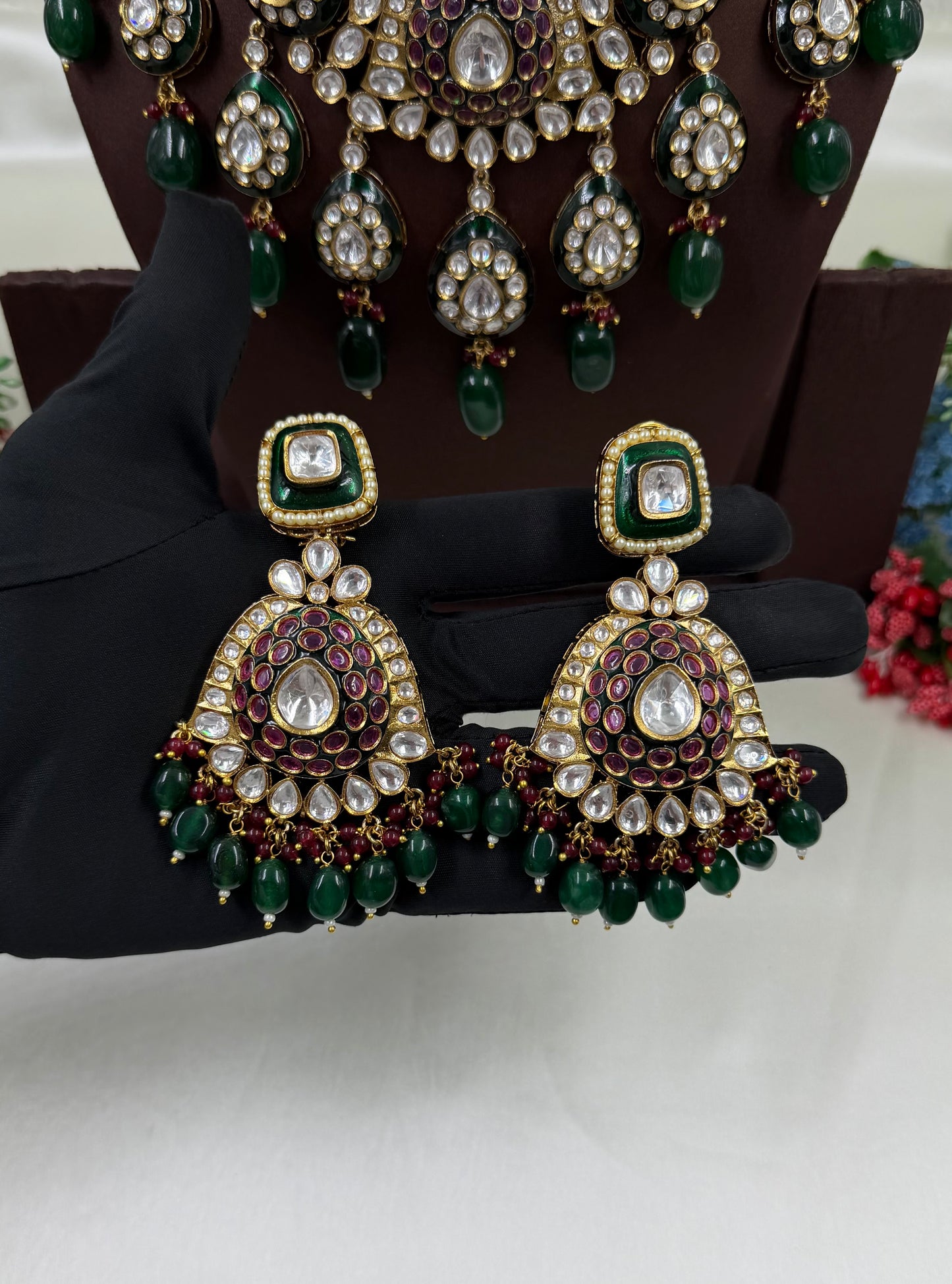 Indu Polki Kundan Necklace Set