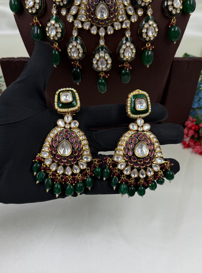 Indu Polki Kundan Necklace Set