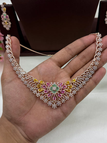 Nina American Diamond Necklace Set
