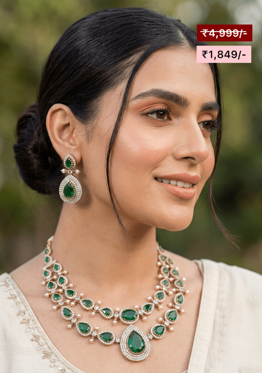 Victorian Double layer Necklace Set