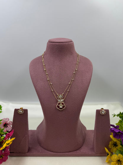 Shivani Moissanite Chain Pendant