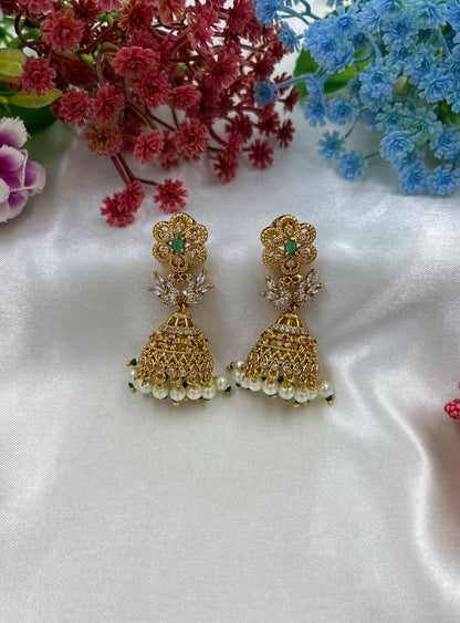Kavya Brass Jumka