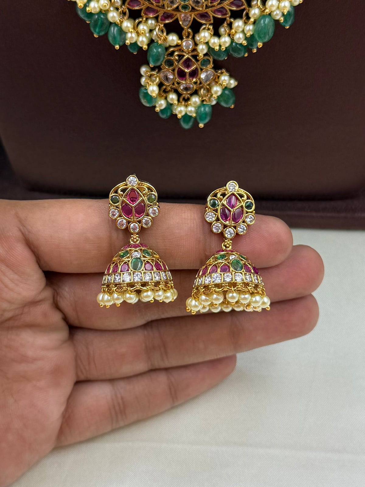 Meena Victorian Traditional Necklace Set