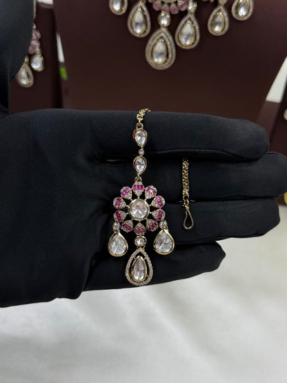 Vinita Victorian Moissanite Necklace Set