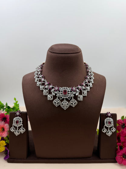 Cynthia American Diamond Necklace Set