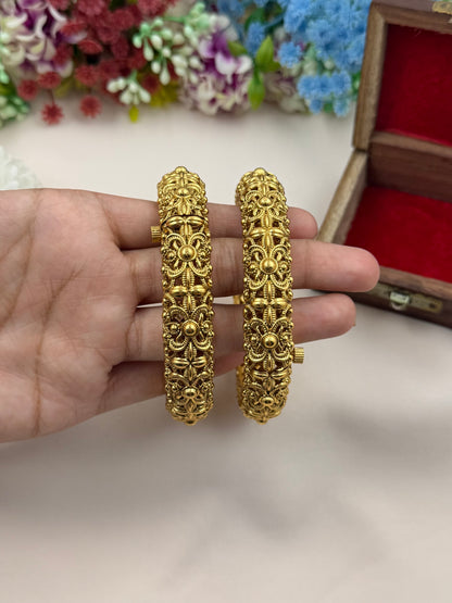 Prachi Temple Bangles ( Openable)