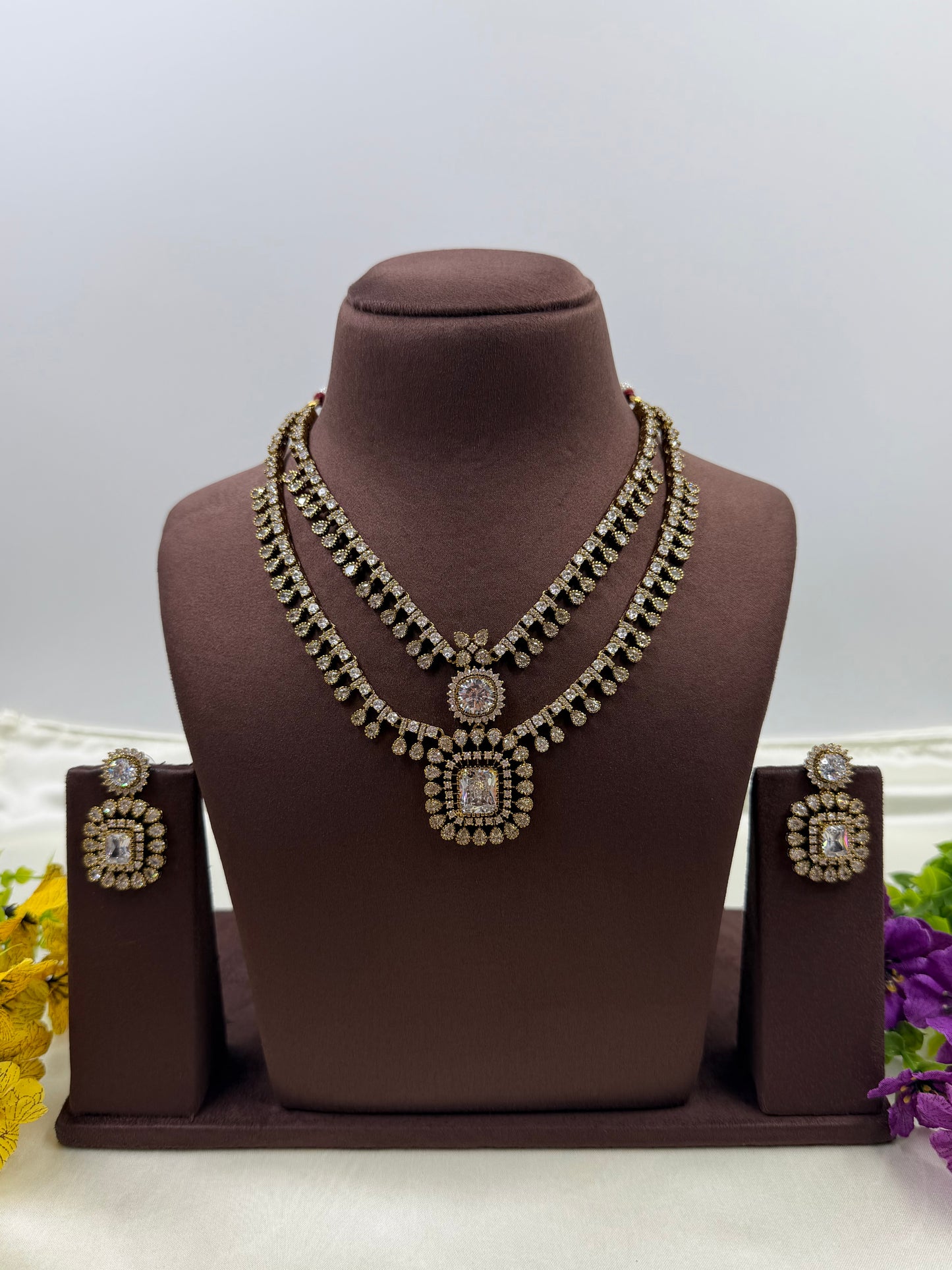 Anushka Victorian Premium Double Layer Necklace
