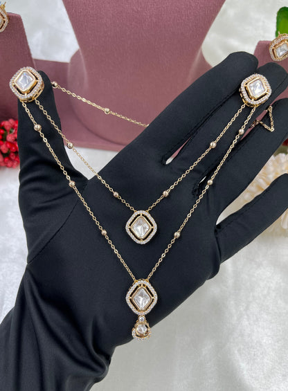 Aarvi Moissanite Chain Pendant