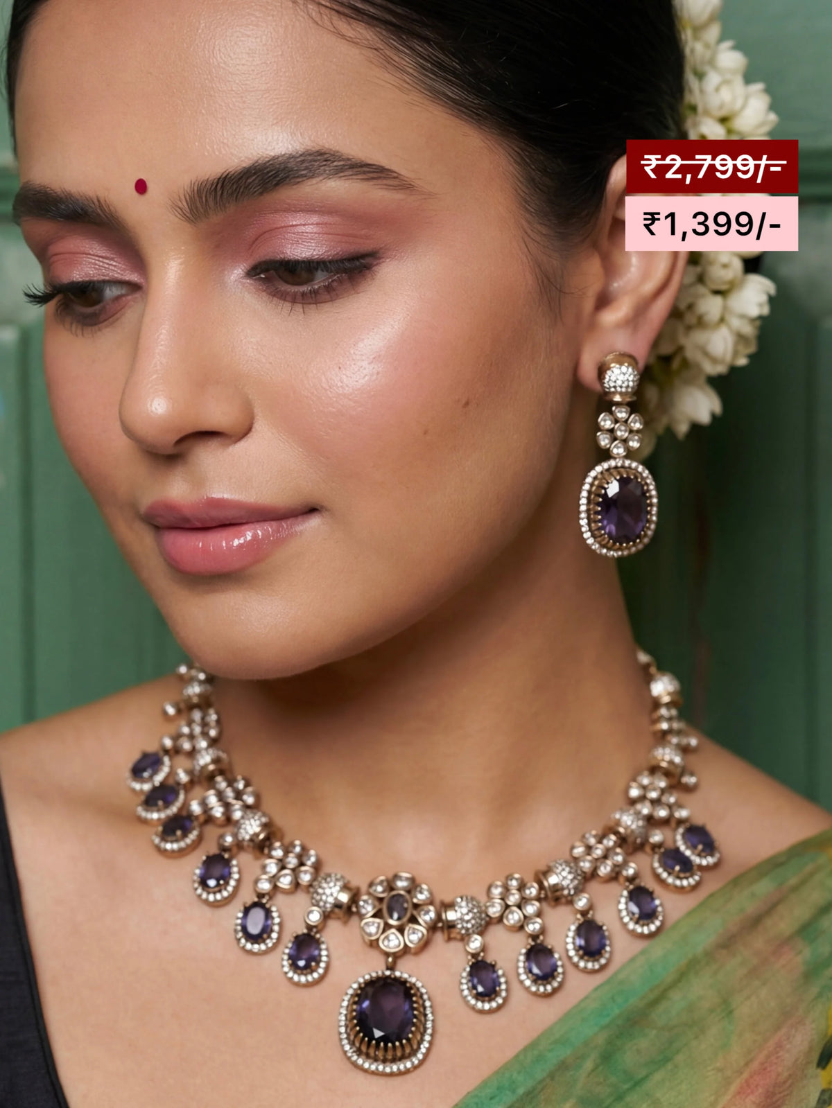 Zia Drop Victorian Necklace Set