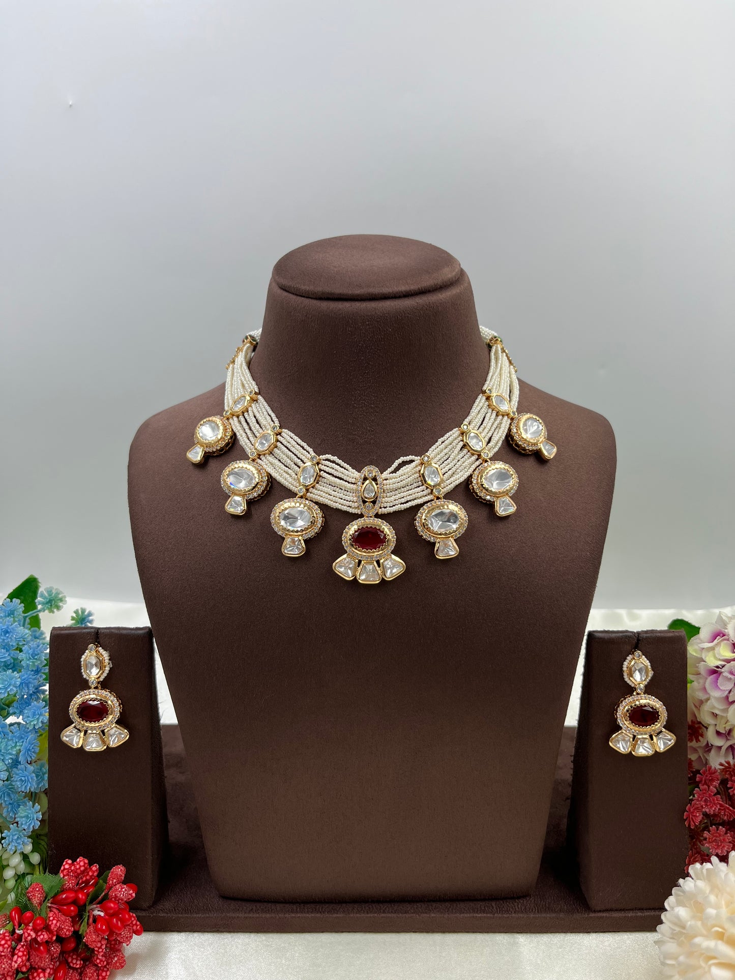 Sara Moissanite Moti Necklace