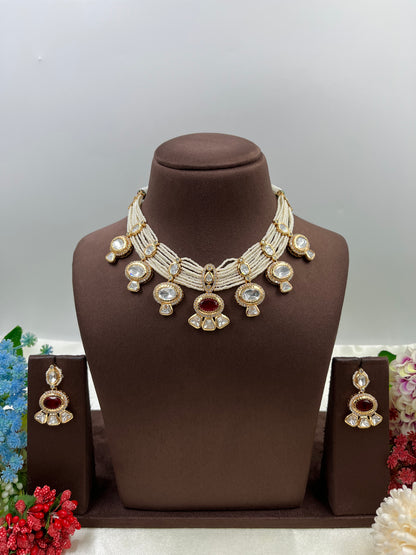 Sara Moissanite Moti Necklace