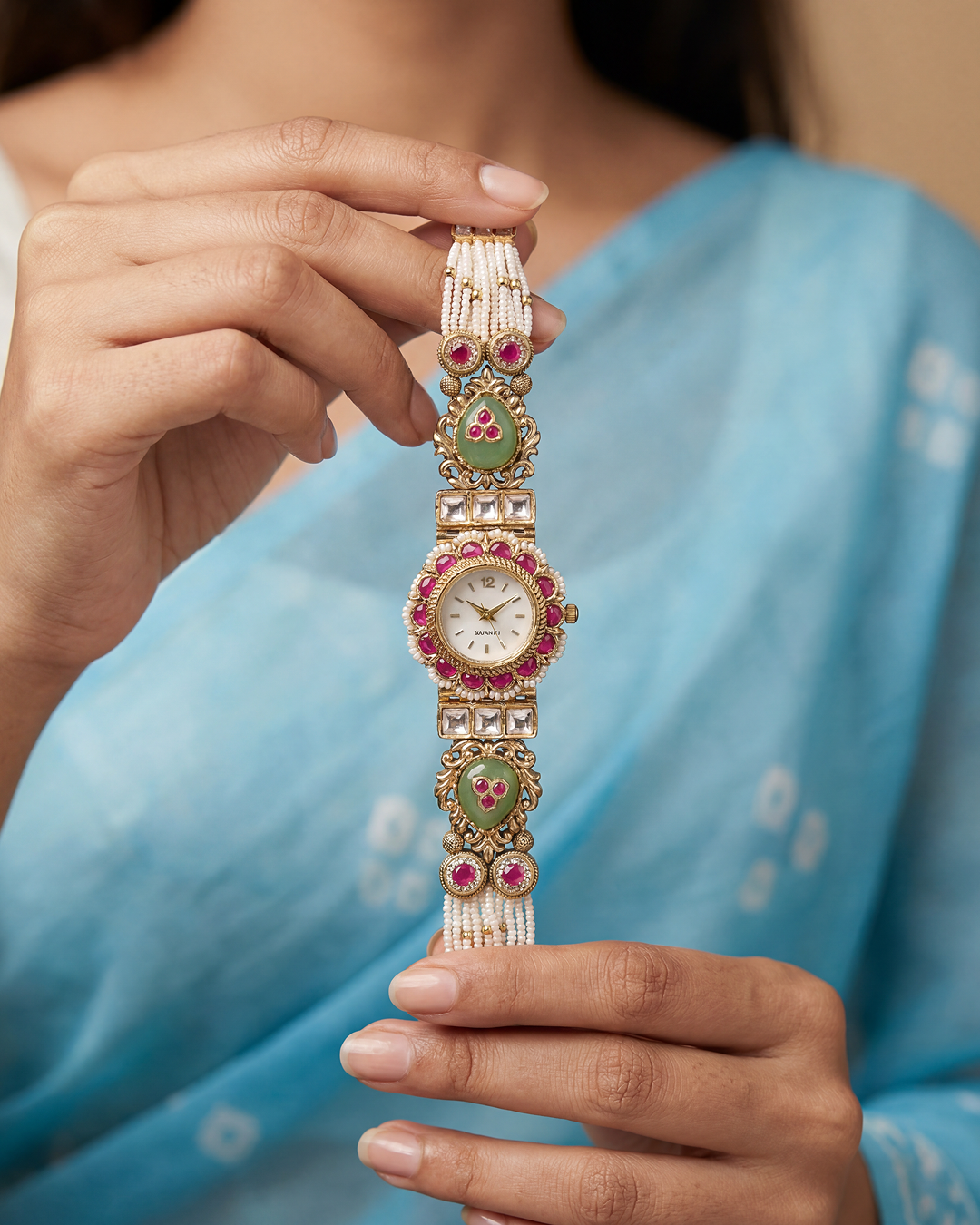 Usha Pachi Kundan Heritage Watch
