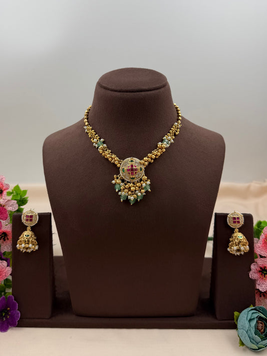 Archana Premium Chorski Necklace Set