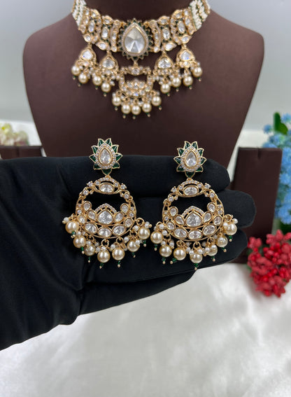 Zarina Moissanite Kundan Choker
