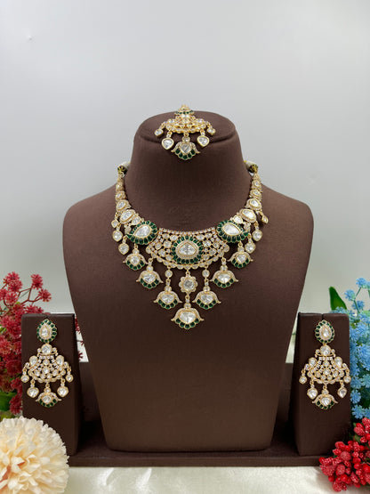 Dhvani Moissanite Kundan Necklace