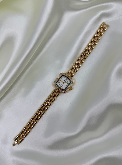 Vinita Gold Stainless Steel Watch (Adjustable)