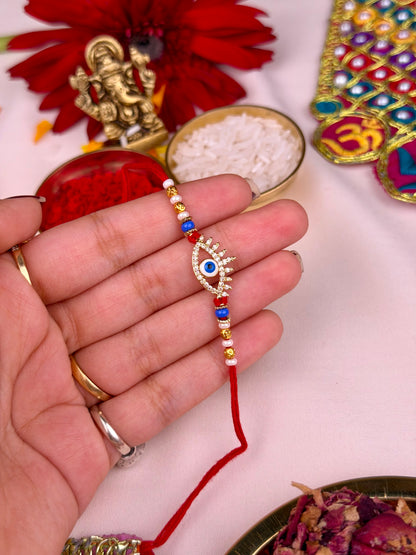 Premium Evil Eye Rakhi Lumba Set