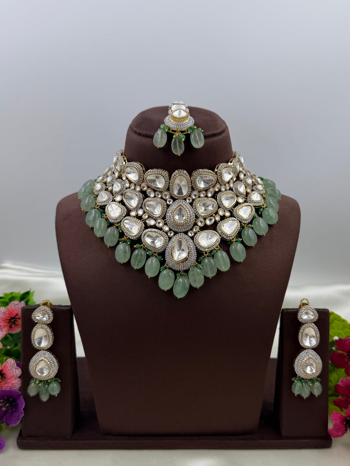 Kamya Moissanite Choker Necklace Set