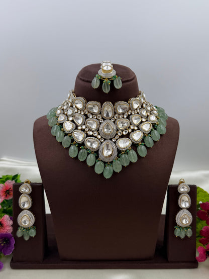 Kamya Moissanite Choker Necklace Set