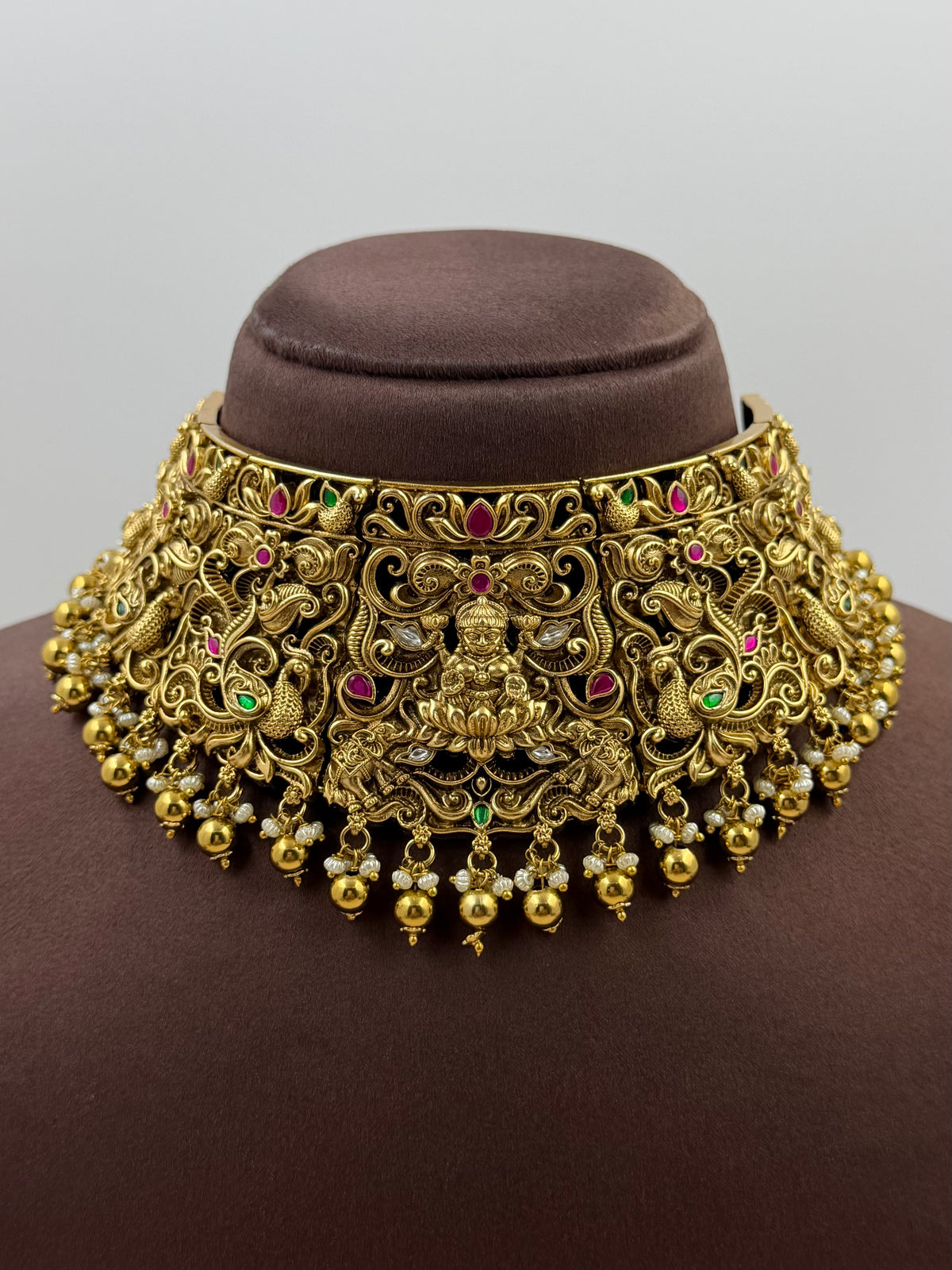 Swarali South Temple Choker Necklace Set